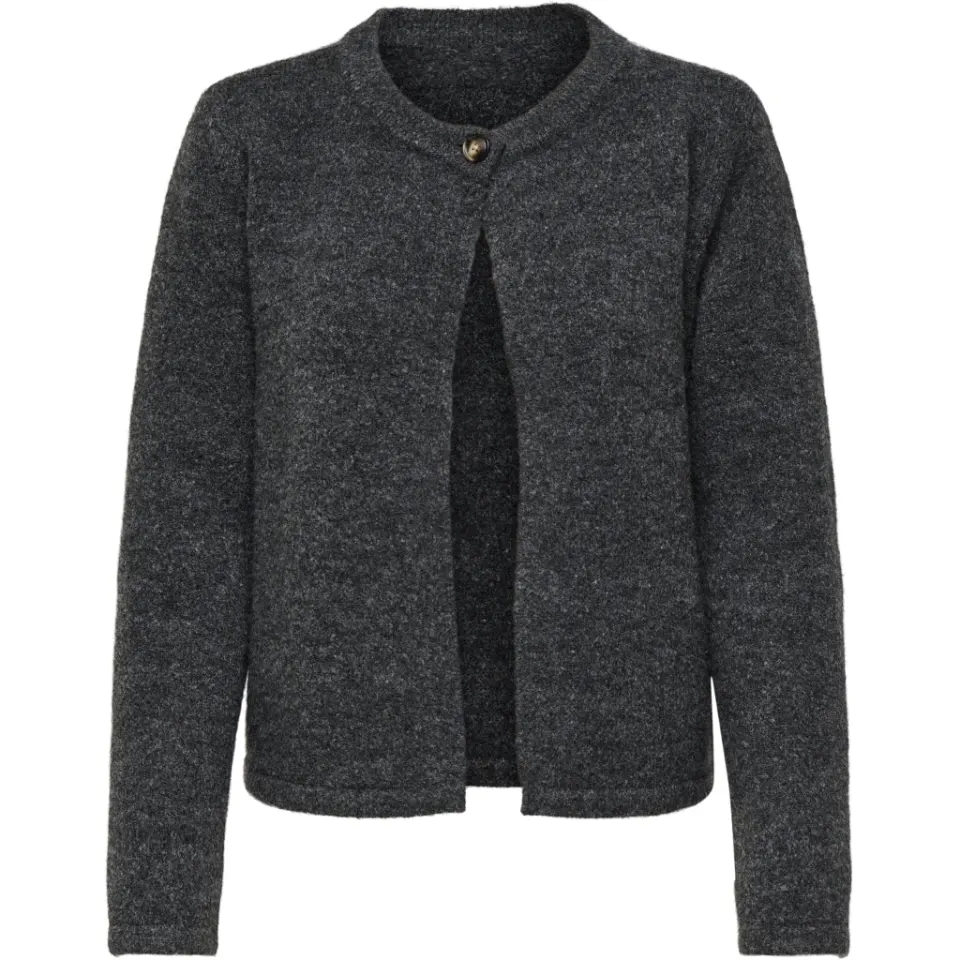 ONLY cardigan Onlaltos – Dark grey melange — produktfoto