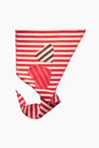 Mads Nørgaard Caro Scarf – Stripe Red/White — produktfoto