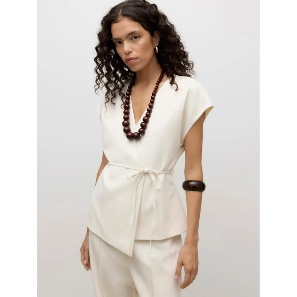 Vero Moda top Awvannah – Birch — produktfoto