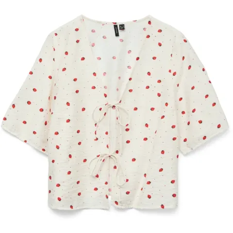 Vero Moda bluse Vmodette – Snow White Strawberry w. dots — produktfoto
