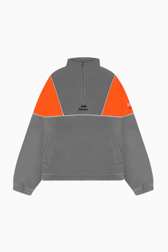 bareen Half Zip Fleece Jacket – grå — produktfoto