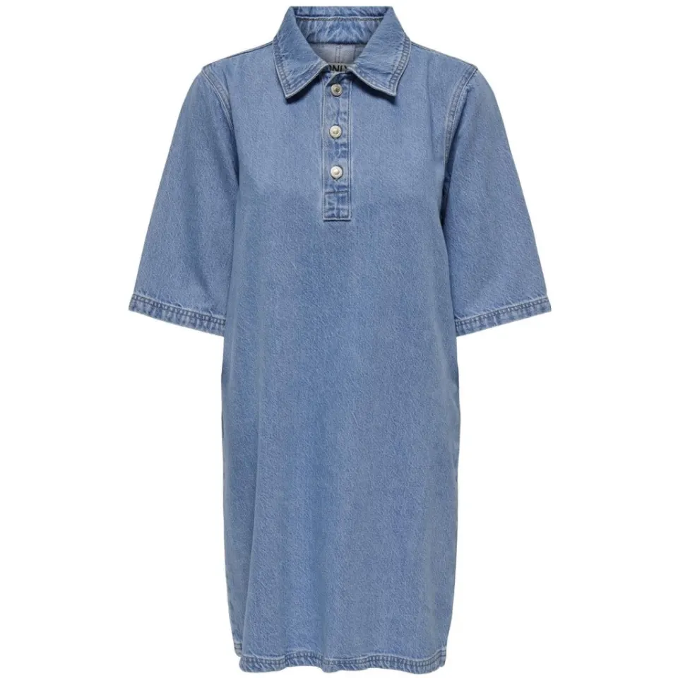 ONLY kjole Onlgry – Light Blue Denim — produktfoto