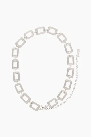 Gestuz GZchannie Chain Belt – sølv — produktfoto