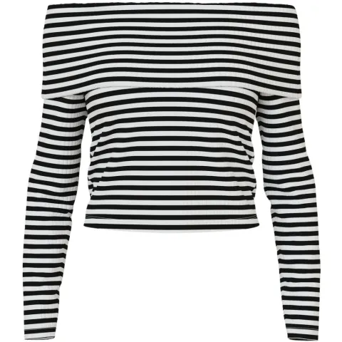 Pieces top Pclaya – Bright White Black — produktfoto