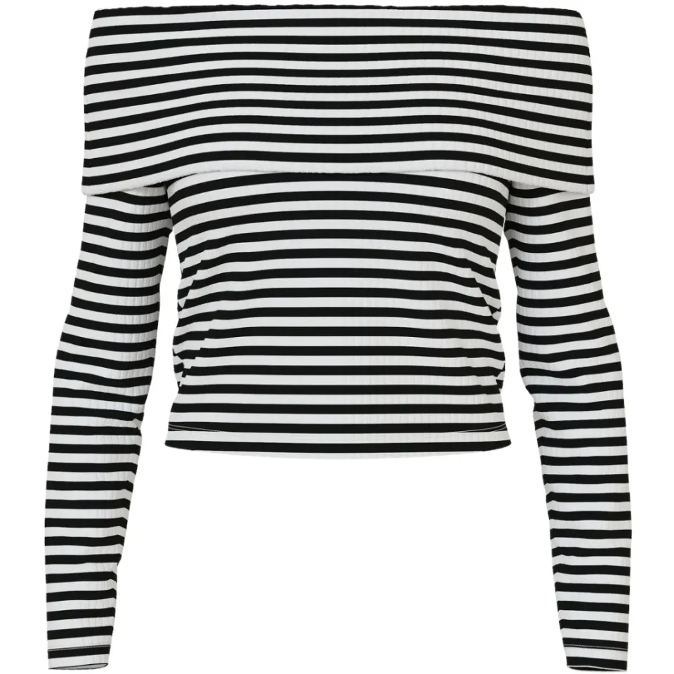 Pieces top Pclaya – Bright White Black — produktfoto