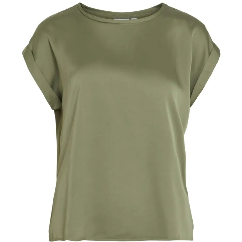 VILA top Viellette – Oil Green — produktfoto