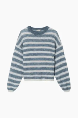 American Vintage Nenybay Women's Jumper – Polar Melange Striped Tornado Melange — produktfoto
