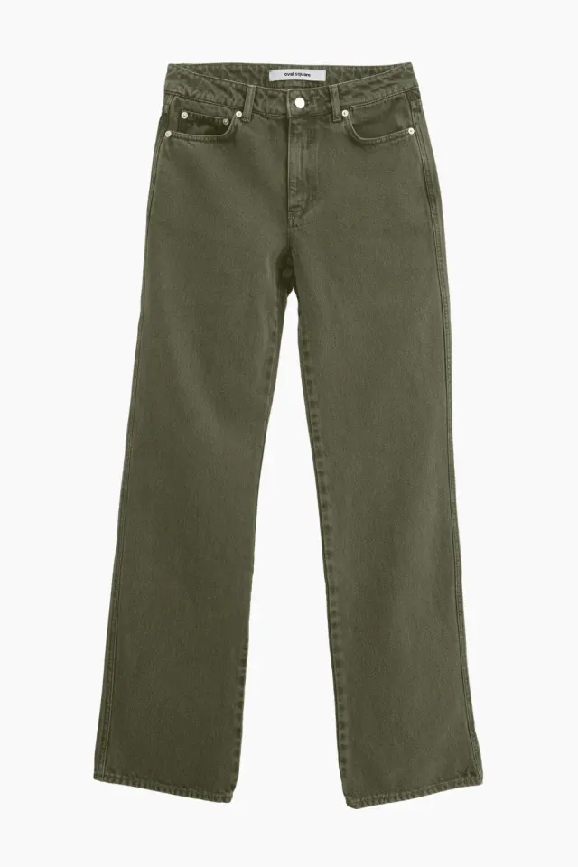 Oval Square Straight Jeans – Dark Army — produktfoto