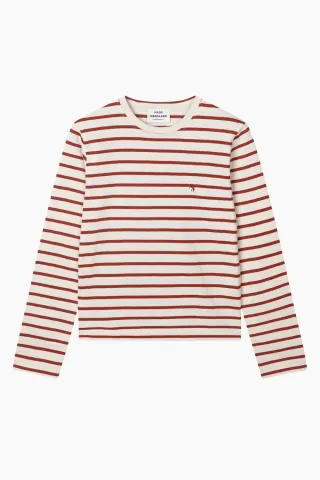 Mads Nørgaard Pablo Maggie Tee LS – Vanilla Ice/Winery — produktfoto