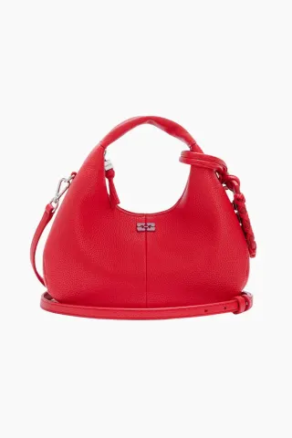 GANNI Hobo Mini Grained B2070123 – Goji Berry — produktfoto