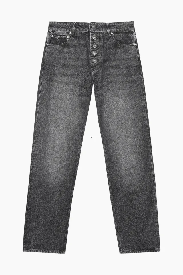 GANNI Lovy Jeans – Black/White Vintage — produktfoto