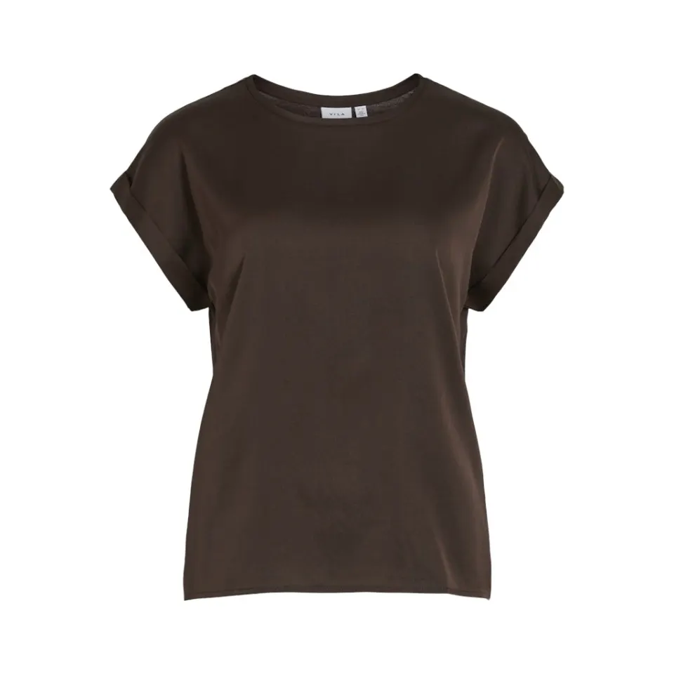 VILA top Viellette – Coffee Bean — produktfoto