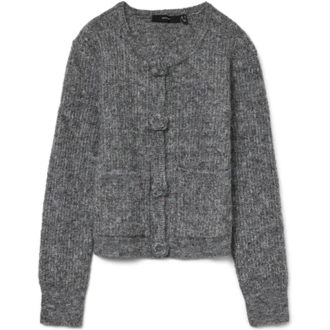 Vero Moda Cardigan Vmblossom – Medium grey melange — produktfoto