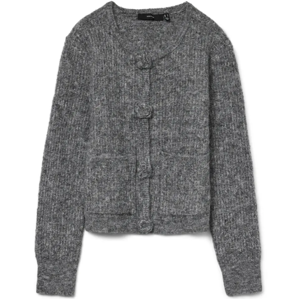 Vero Moda Cardigan Vmblossom – Medium grey melange — produktfoto