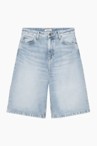 Carhartt W' Belmont Short I036598 - Blue Heavy Worn Bleached – Carhartt WIP — produktfoto