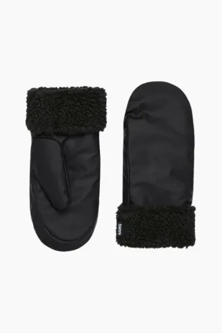 Rains Puffer Fleece Mittens W2T3 – sort — produktfoto