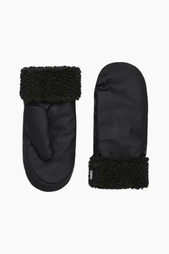 Rains Puffer Fleece Mittens W2T3 – sort — produktfoto