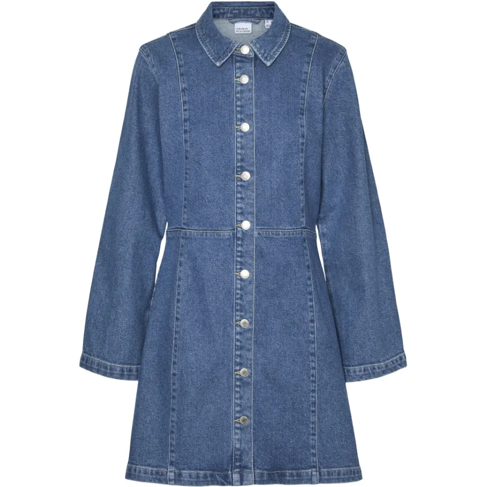 Vero Moda kjole Vmhilja – Medium blue denim — produktfoto