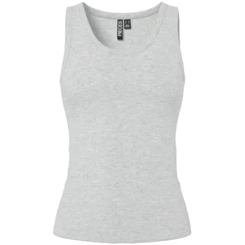 Pieces top Pcmay – Light Grey Melange — produktfoto