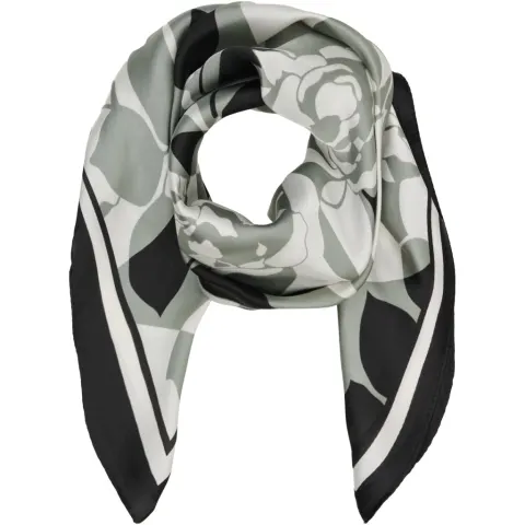 Marta du Château tørklæde MdcJuline FA-Scarf – Black/Grey31324-2 — produktfoto