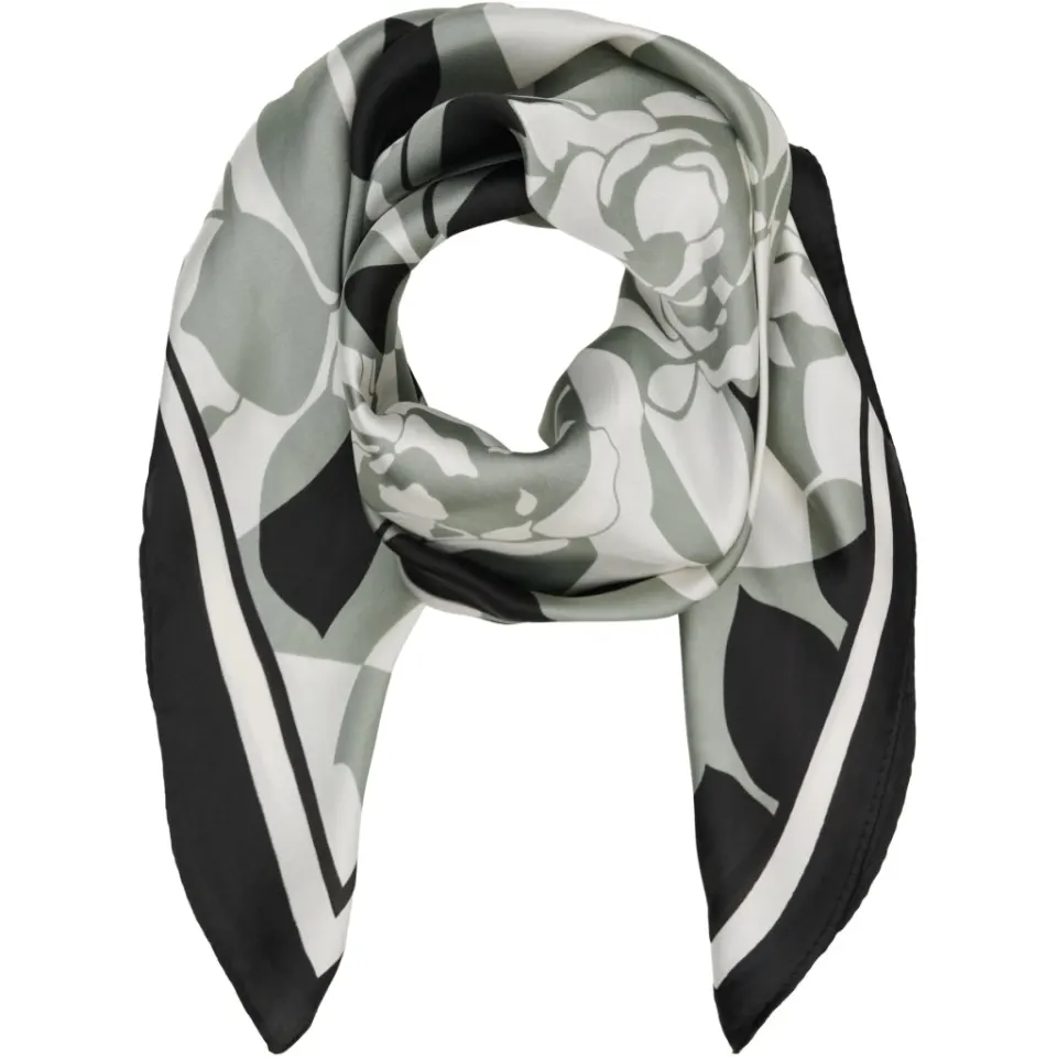 Marta du Château tørklæde MdcJuline FA-Scarf – Black/Grey31324-2 — produktfoto