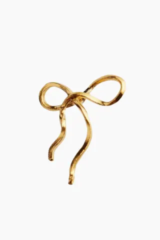 STINE A Flow Bow Earring – guld — produktfoto