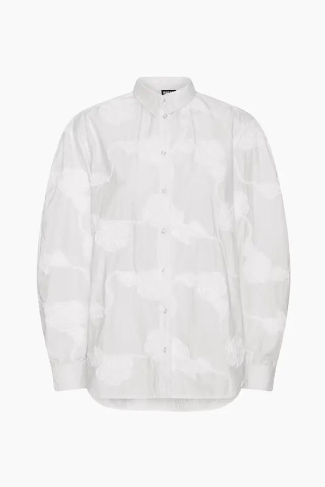 Rotate Flower Oversized Shirt – Egret — produktfoto
