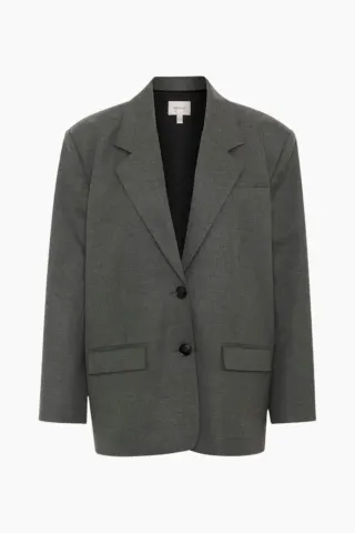 Gestuz GZpaula OZ Blazer Noos – Dark Grey Melange — produktfoto