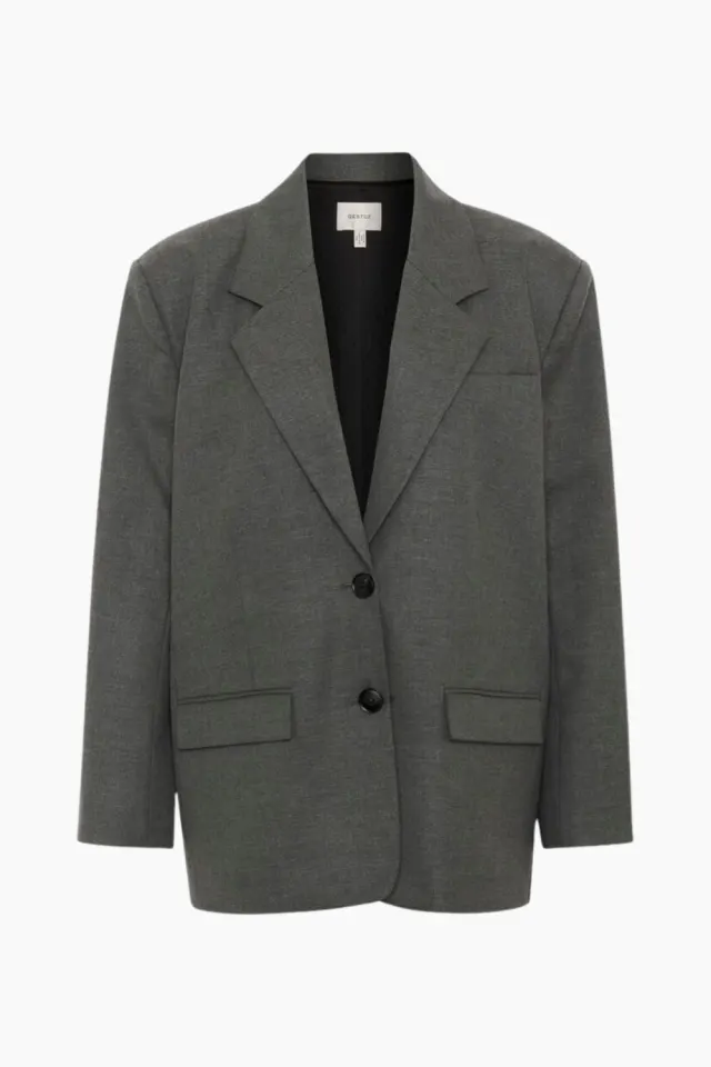 Gestuz GZpaula OZ Blazer Noos – Dark Grey Melange — produktfoto