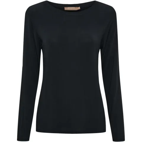 Marta du Château bluse top MdcElissa solid 7914 – sort — produktfoto