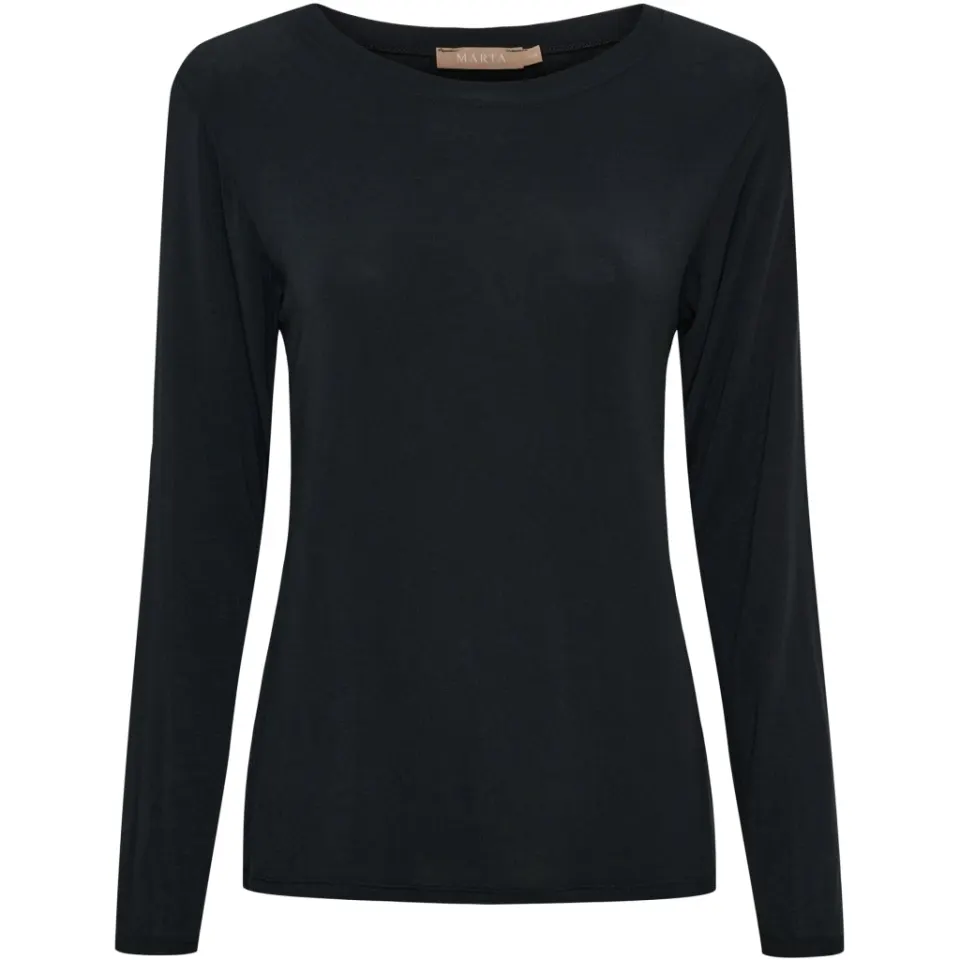 Marta du Château bluse top MdcElissa solid 7914 – sort — produktfoto