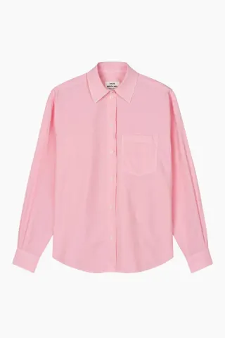 Mads Nørgaard Crispy Poplin Carol Shirt – Icy Pink — produktfoto
