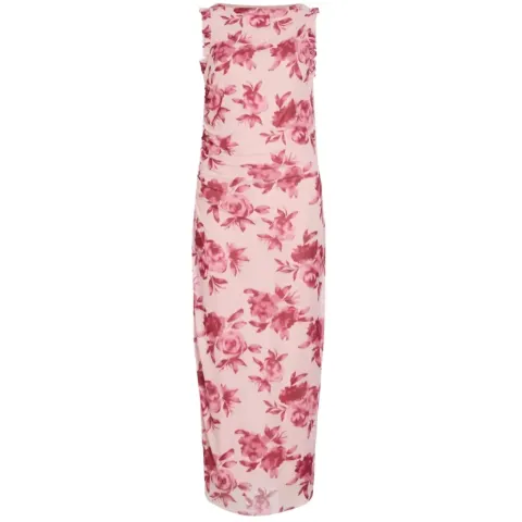 VILA kjole Virikke – Cherry Blossom dark flower — produktfoto