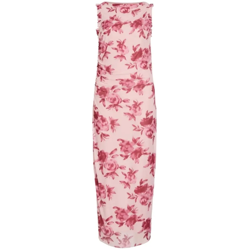 VILA kjole Virikke – Cherry Blossom dark flower — produktfoto
