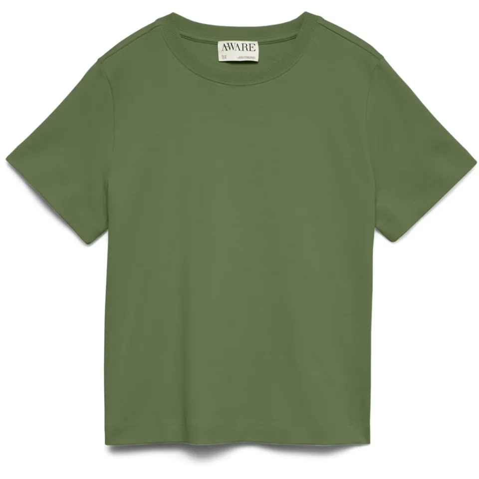 Vero Moda t-shirt Awnaima – Kale — produktfoto