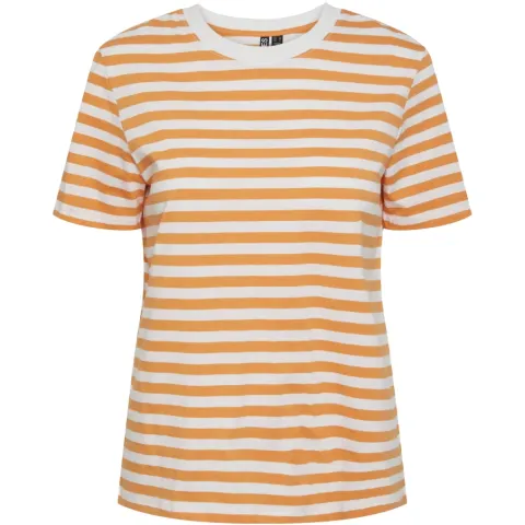 Pieces tee Pcria – Tangerine BRIGHT WHITE — produktfoto