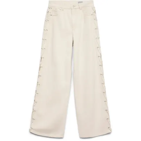 Vero Moda jeans Vmrae – Ecru — produktfoto