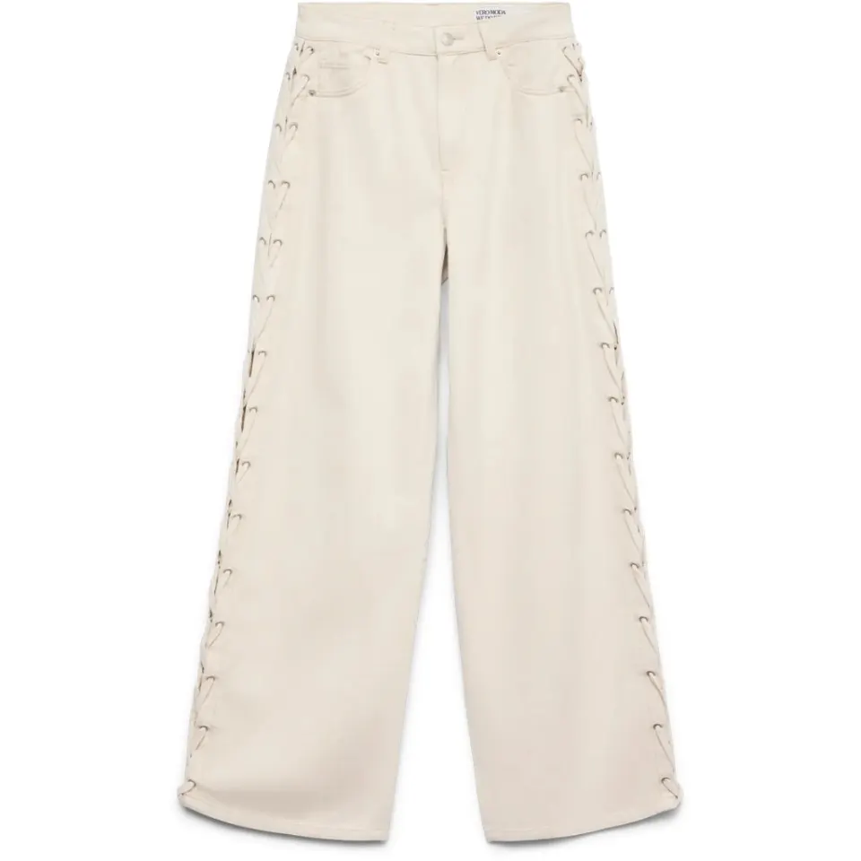 Vero Moda jeans Vmrae – Ecru — produktfoto