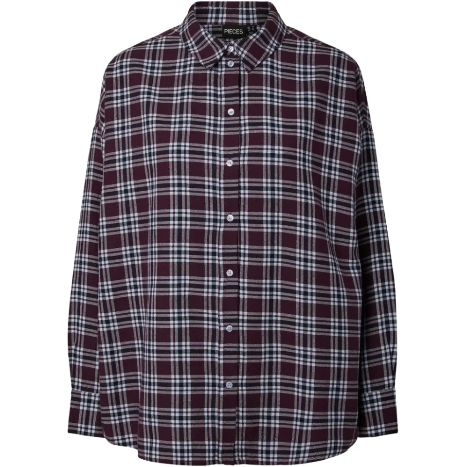 Pieces skjorte Pcviolet – Plum Perfect Maritime Blue — produktfoto