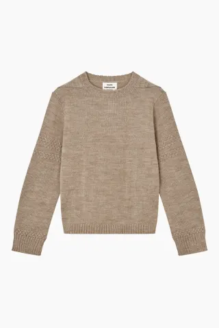 Mads Nørgaard Wool Karoline Sweater – Beige Melange — produktfoto