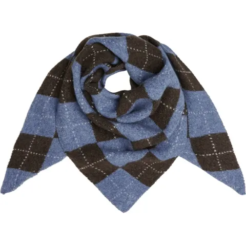 Marta du Château tørklæde MdcGretzel BA-3446 – Jeans Blue/Coffee — produktfoto