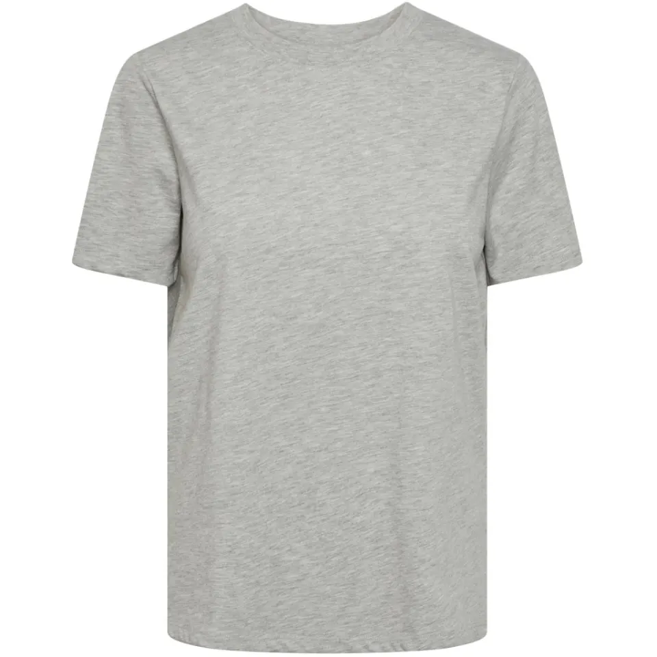 Pieces t-shirt Pcria – Light Grey Melange — produktfoto