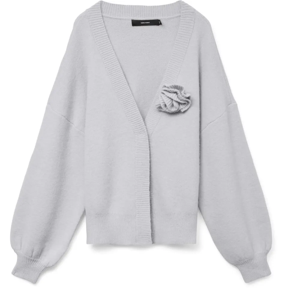 Vero Moda Vero Mode cardigan Vmcarrie – Light Grey Melange — produktfoto