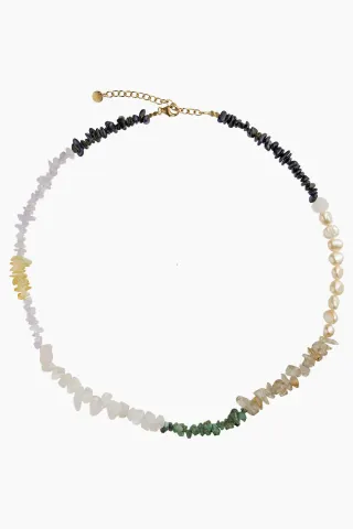 STINE A Crispy Coast Necklace – Pacific Colors With Pearls & Gemstones — produktfoto