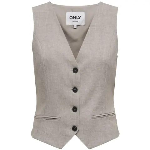 ONLY vest Onllinda i 97 % polyester og 3 % elastan – Fungi MELANGE — produktfoto