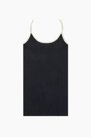 Nørgaard på Strøget NPS Strap Top Kontrast – Black/Ecru — produktfoto