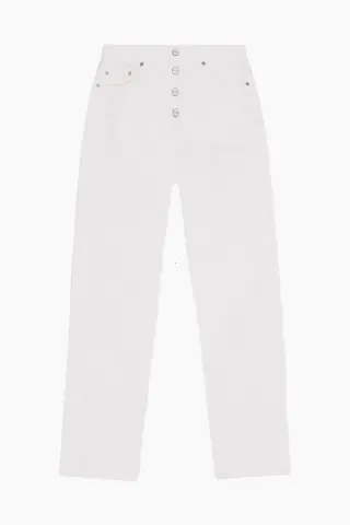GANNI Lovy Rigid Denim – Bright White — produktfoto