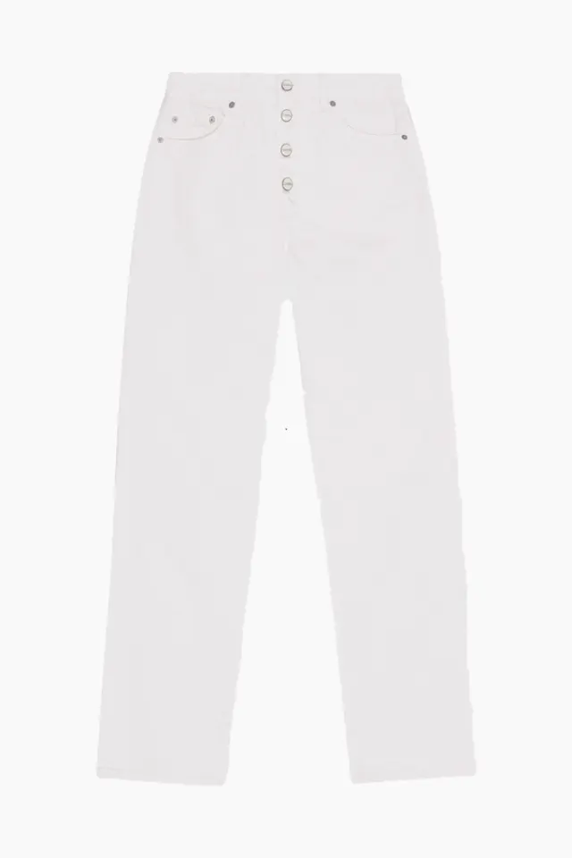 GANNI Lovy Rigid Denim – Bright White — produktfoto