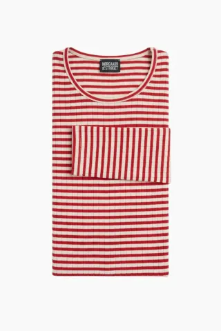 Nørgaard på Strøget 101 NPS Stripes – Red/Ecru — produktfoto