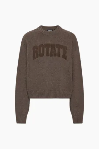 Rotate Crewneck Sweater – Cocoa Brown — produktfoto